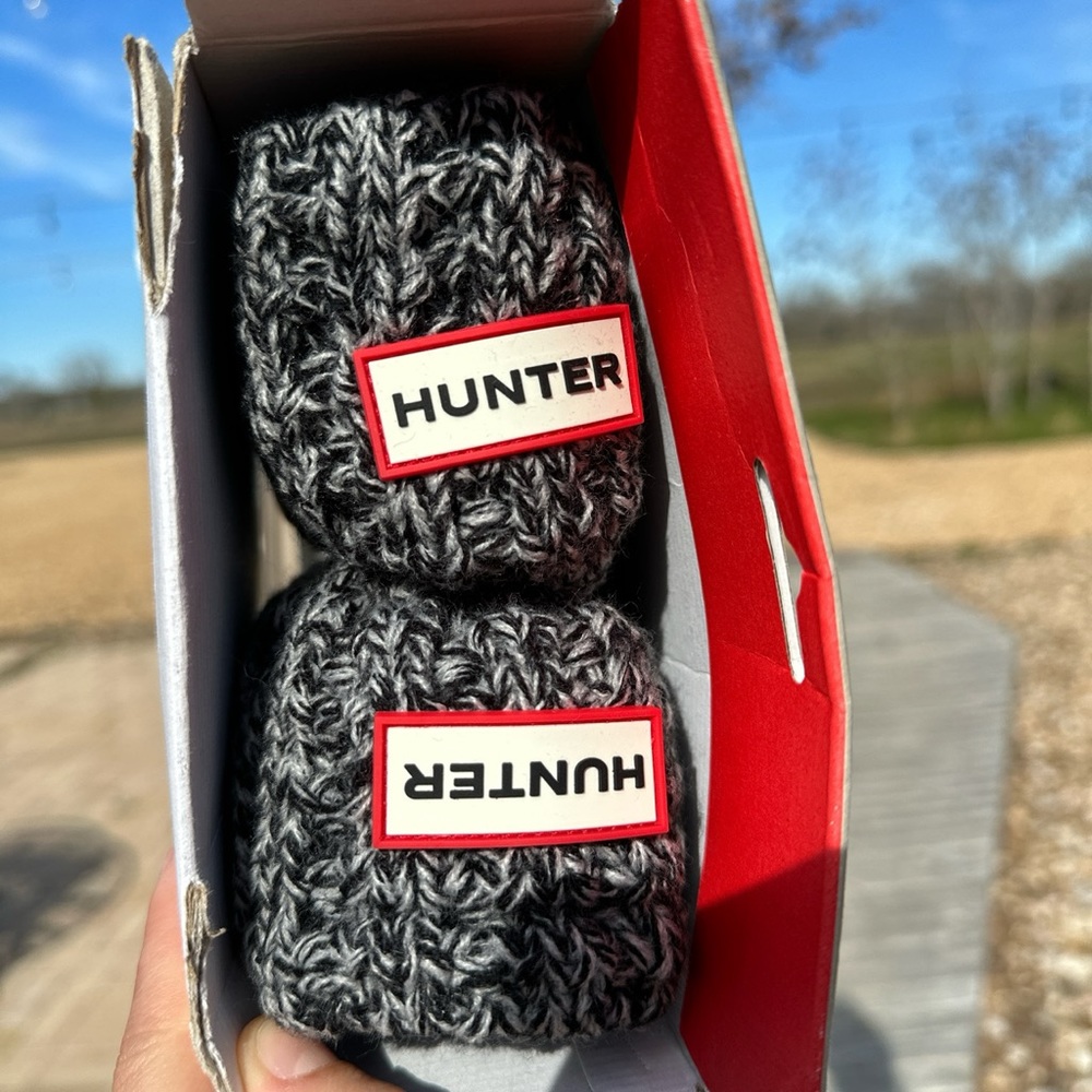 Hunter knitted tall boot socks